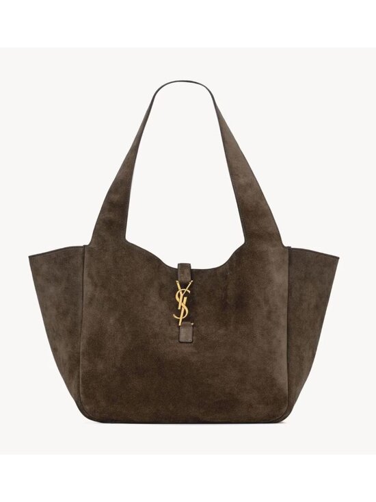Saint Laurent Handbags - SAINT LAURENT LE 5 À 7 BEA Suede Tote Shoulder Bag Musk Brown Gold